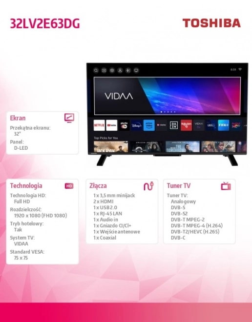 LED Televízor 32 palcov