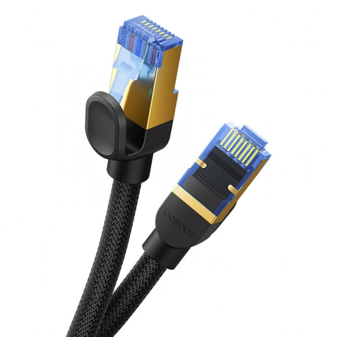 Opletený sieťový kábel Cat.7 Baseus Ethernet RJ45 10Gbps 5m čierny