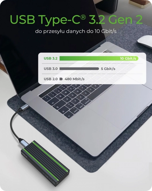 Obudowa pre NVMe SSD s RGB osvetlením