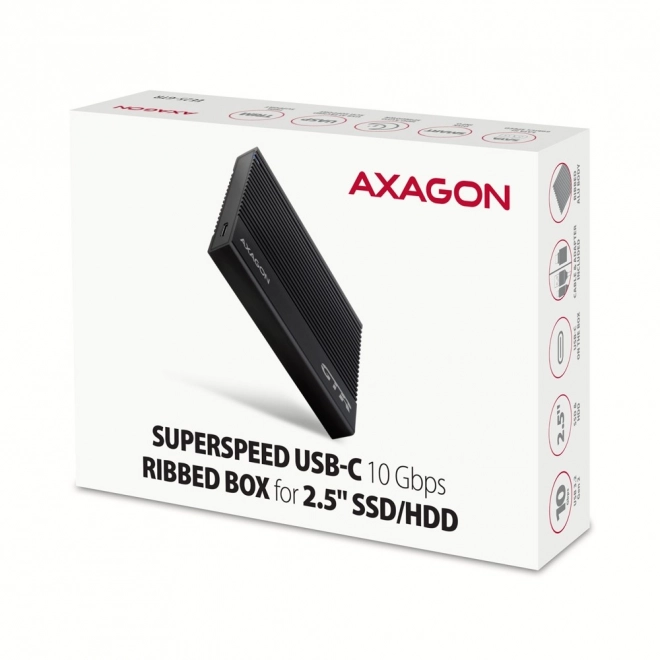 Hliníkové puzdro pre externé disky USB3.2 Gen 2 - SATA 6G 2.5" SSD/HDD