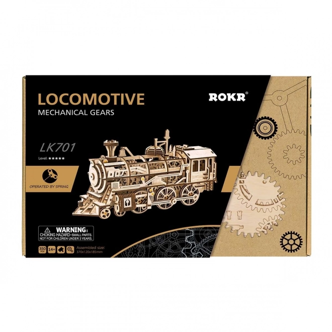 Robotime rokr 3D drevené puzzle lokomotíva