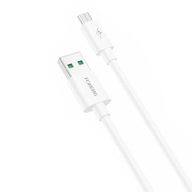 Kábel Foneng X67 USB-Micro USB, 5A, 1 m (biely)