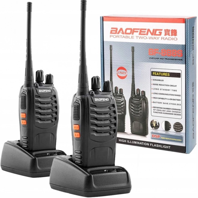 Krátkovlnné rádiostanice Baofeng BF888s PMR - 2 kusy