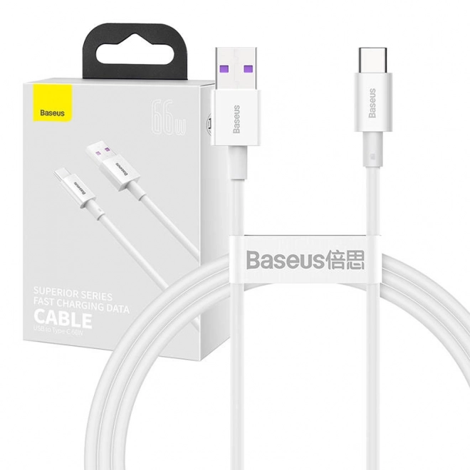 Kábel USB na USB-C Superior biely