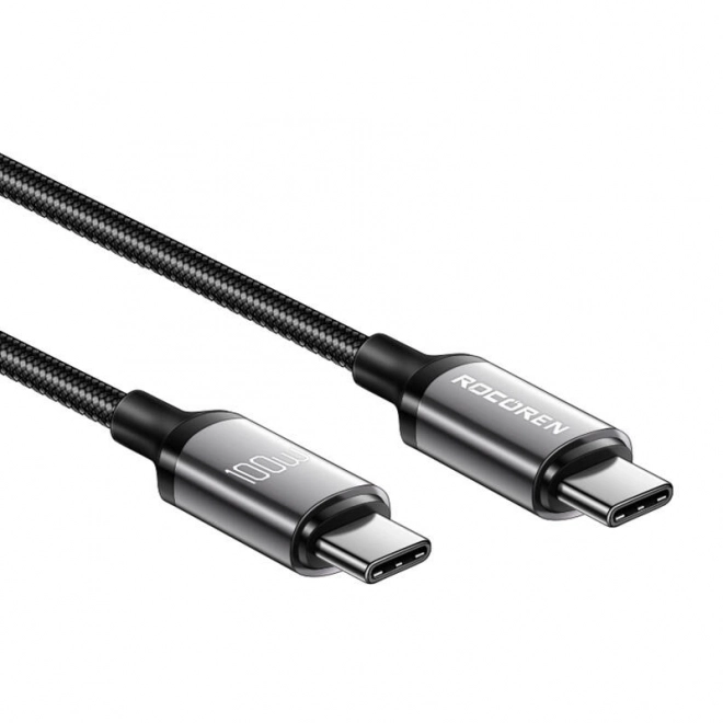 Rýchlonabíjací kábel Rocoren USB-C na USB-C Retro séria 2m 100W (šedý)