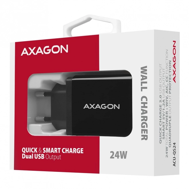 Rýchlonabíjačka 24W s dvoma USB portami a technológiou Quick Charge 3.0