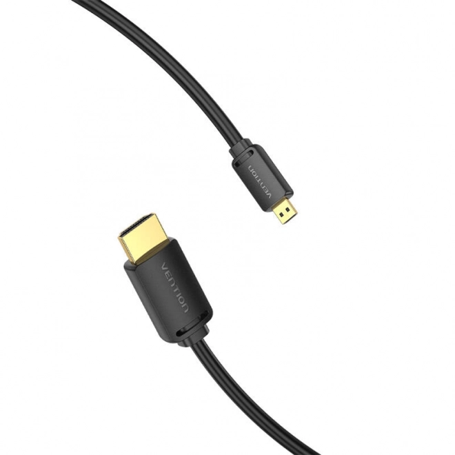 HDMI kábel Vention HDMI-D na HDMI-A, 1m, 4K 60Hz, čierny