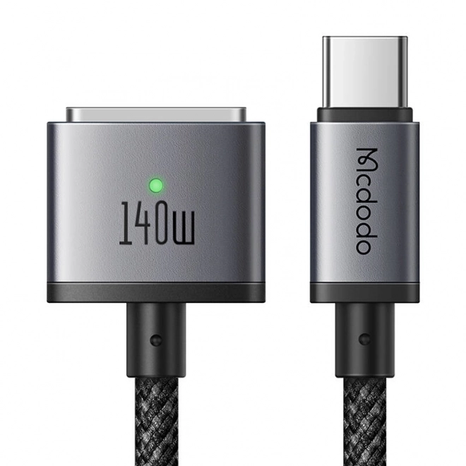 Nabíjací kábel Mcdodo pre Apple Magsafe 3, 140W, 2m, čierny