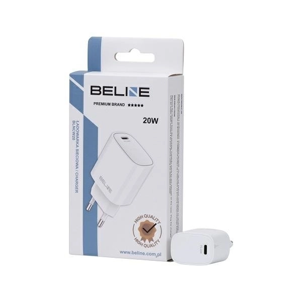 Nabíjačka BELINE 20W s USB-C PD 3.0 biela