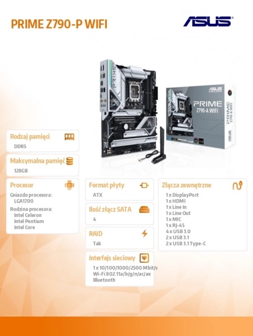 Základná doska Asus PRIME Z790-P WiFi