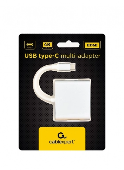 Sivý USB-C adaptér s HDMI a USB A 3.0