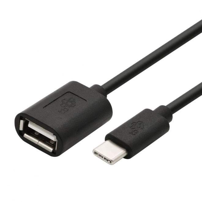 Kábel OTG USB AŽ - USB C 15 cm čierny