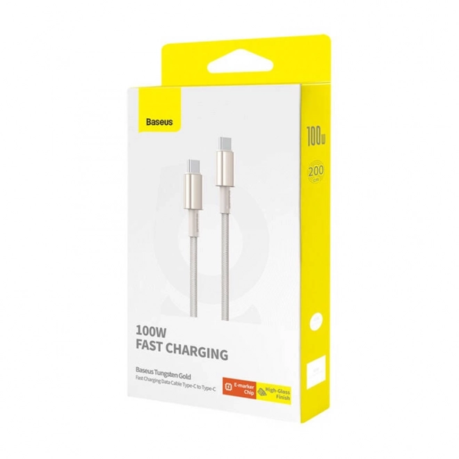 USB-C kábel Baseus Tungsten Gold 100W 2m