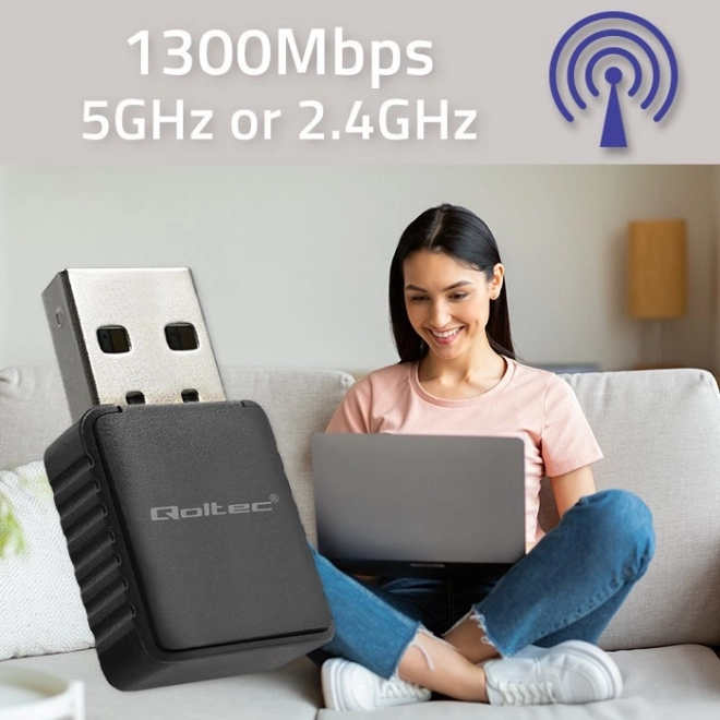 Bezdrôtový adaptér Ultra rýchly DUAL mini WiFi 2 x 2dBi