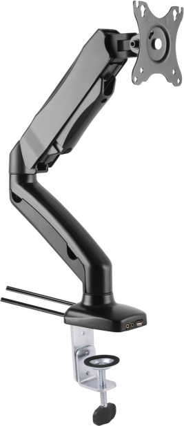 Stolové rameno LED/LCD 13–27 palcov 6 kg s plynovou pružinou, audio/USB