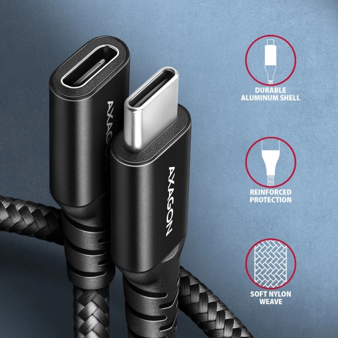 Axagon premium predlžovací kábel USB-C na USB-C