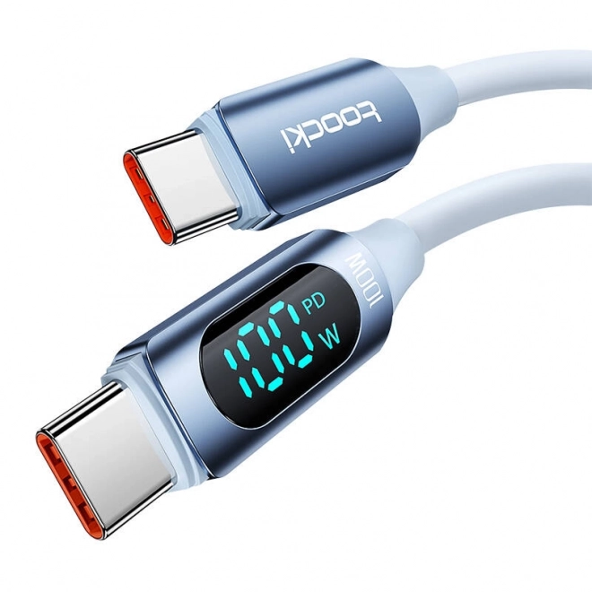 Kábel USB-C na USB-C Toocki 2M Modrý