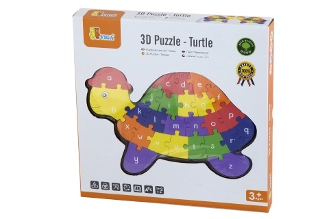 3D Puzzle - Želva s písmenkami