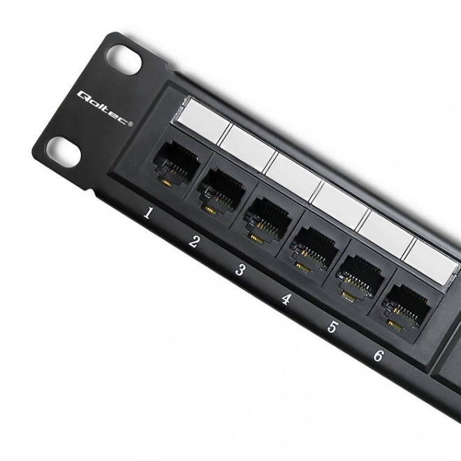 Patch panel rack 24 portov kat.6 UTP čierny