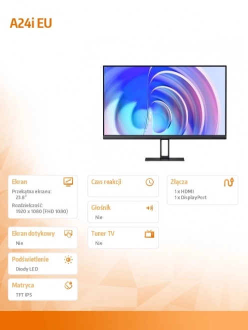 Monitor Xiaomi A24i 24 palcov IPS Full HD