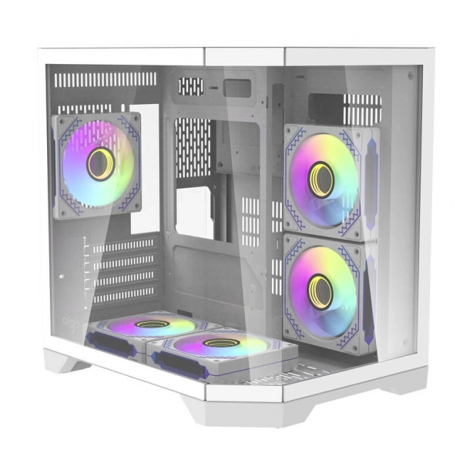 Počítačová skriňa Darkflash s 5 ARGB ventilátormi (biela)