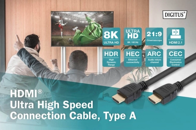 Ultra HighSpeed HDMI kábel s Ethernetom 8K 60Hz UHD
