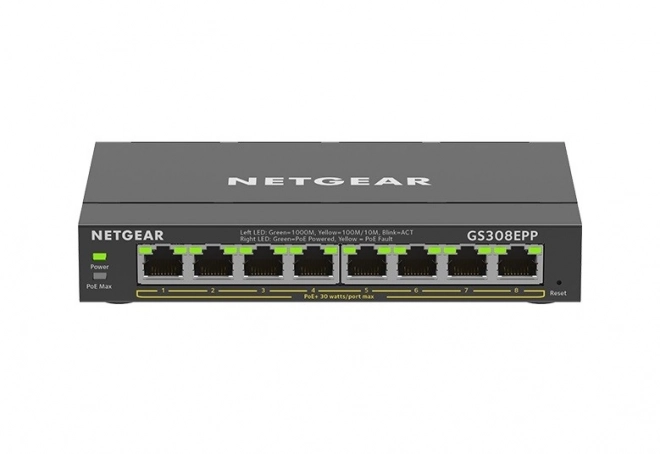 Gigabit ethernet switch s pokročilou správou PoE+