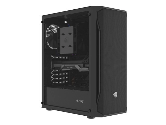 Herná skriňa Fury Shobo SH4F Midi Tower s oknom Čierna