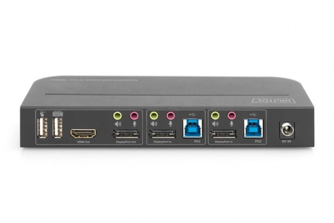 KVM prepínač 2 porty DisplayPort na HDMI 4K