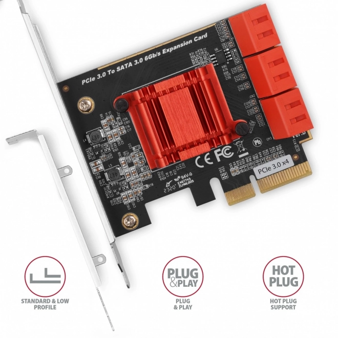 PCIe rozširujúca karta s 6x SATA portami 6G