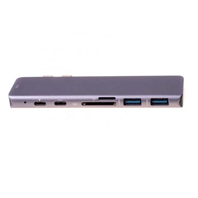 Adaptér 7v1 USB-C HDMI 4K SD pre Macbook Pro/Air - Sivý