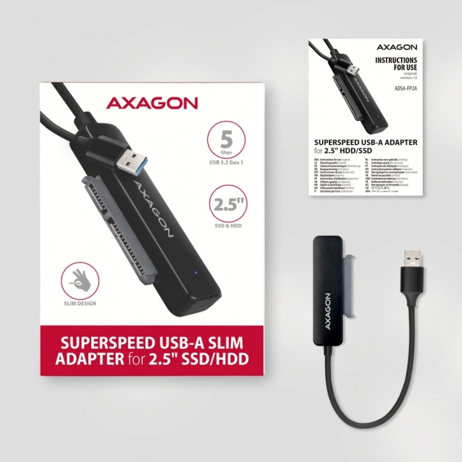Usb-a adaptér SATA SSD/HDD AXAGON FASTPort2