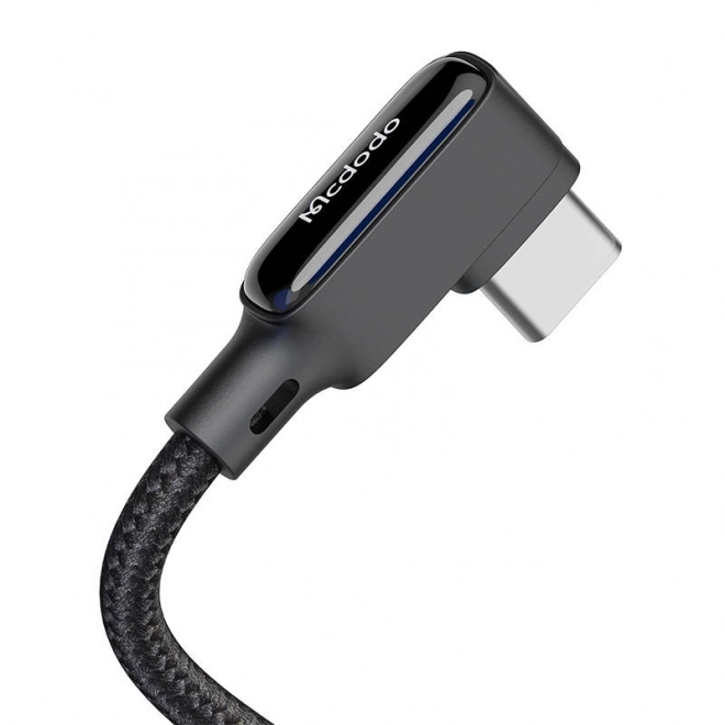 Kábel USB na USB-C 1,8 m úhlový čierny