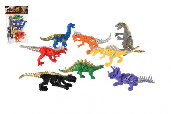 Dinosaurus/drak 8ks plastových 14-17cm vo vrecku 22x35x7cm