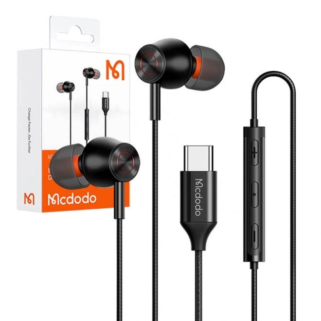 In-ear slúchadlá s USB-C konektorom od Mcdodo