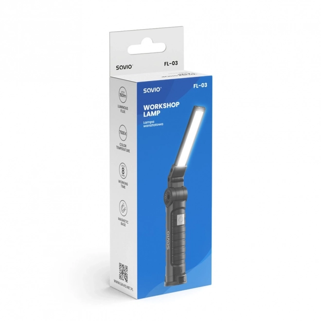 Akumulátorová dielenská LED lampa s nastaviteľnou hlavou