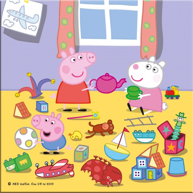 Puzzle Peppa Pig: Prázdninové dobrodružstvo 3x55 dielikov