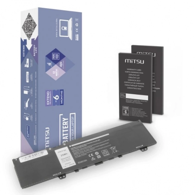 Batéria Mitsu pre Dell Inspiron 13 7373 a 7386 (25 Wh) 11,4 V