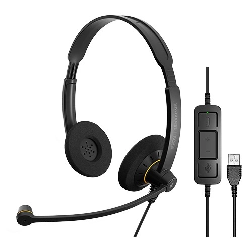 Stereofónne USB slúchadlá EPOS SC 60 s kontrolou hovorov