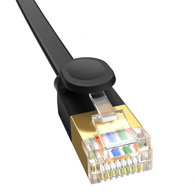 Ethernetový kábel Baseus Cat 7 RJ45 plochý 0,5 m čierny