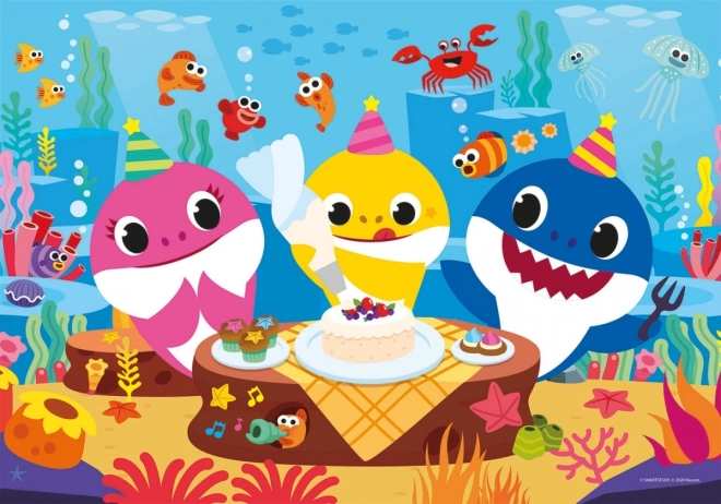 Obojstranné puzzle Baby Shark: Oslava 60 dielov