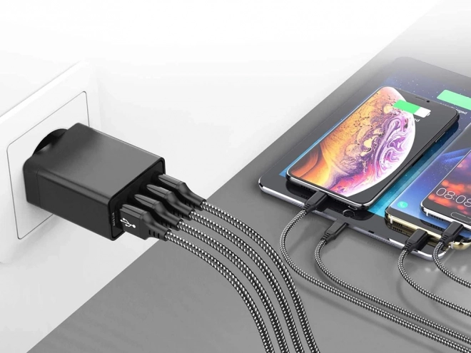 Rýchla sieťová nabíjačka 4xUSB Quick Charge 3.0