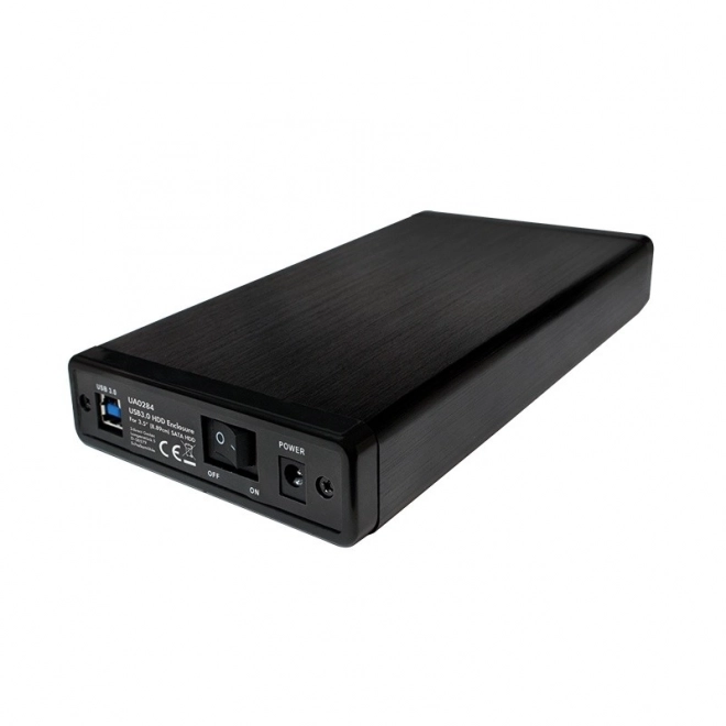 Vonkajší kryt HDD 3,5 palca, SATA, USB 3.0, čierny hliník