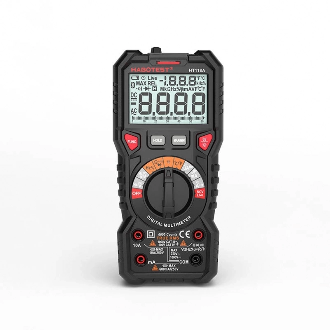 Digitálny multimeter so svietidlom Habotest HT118A, True RMS, NCV