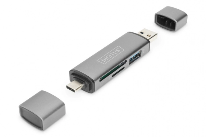 3-portová USB C/USB 3.0 Rýchlosť SuperSpeed čítačka kariet a hub