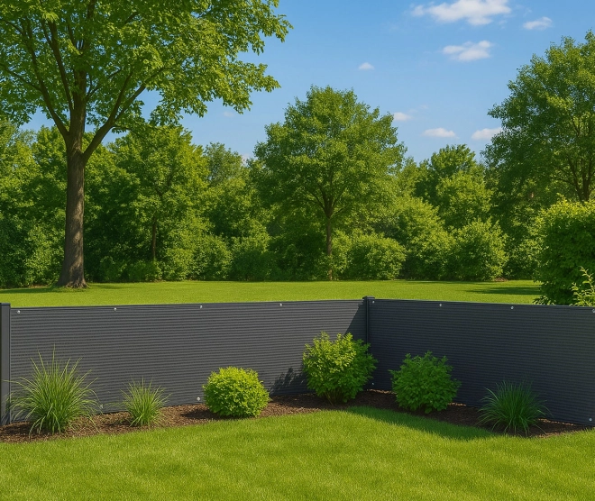 Balkónová zástena s uchytením 100x700 cm Tieniaca sieť Sivá MultiGarden