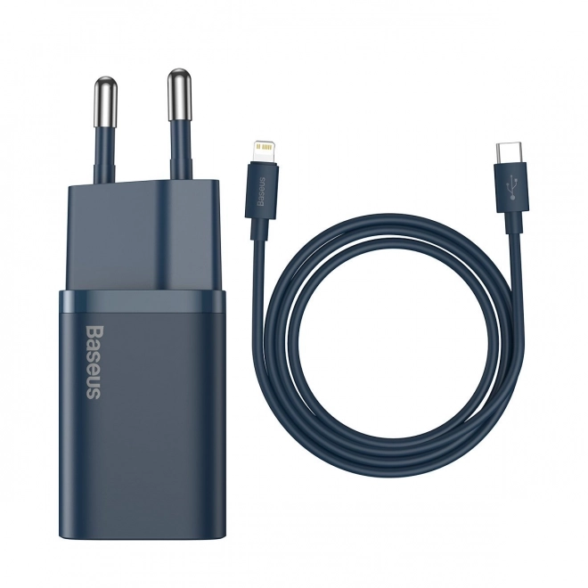 Baseus Super Si rýchlonabíjačka s káblom USB-C na Lightning 1m modrá