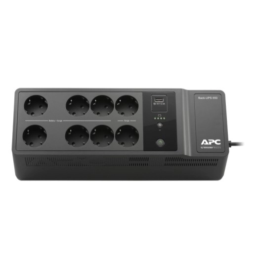 Záložný zdroj APC Back UPS 650VA s USB a Schuko konektormi