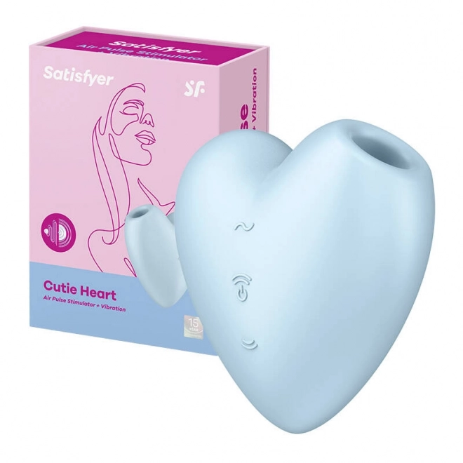 Stimulátor klitorisu Cutie Heart od Satisfyer v modrej farbe