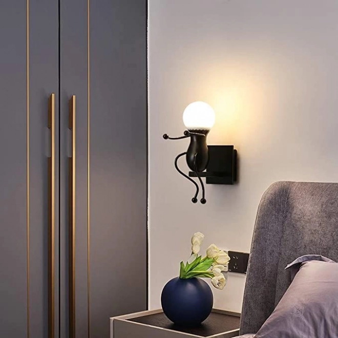 Lampa na stenu Loft - čierna, typ VI